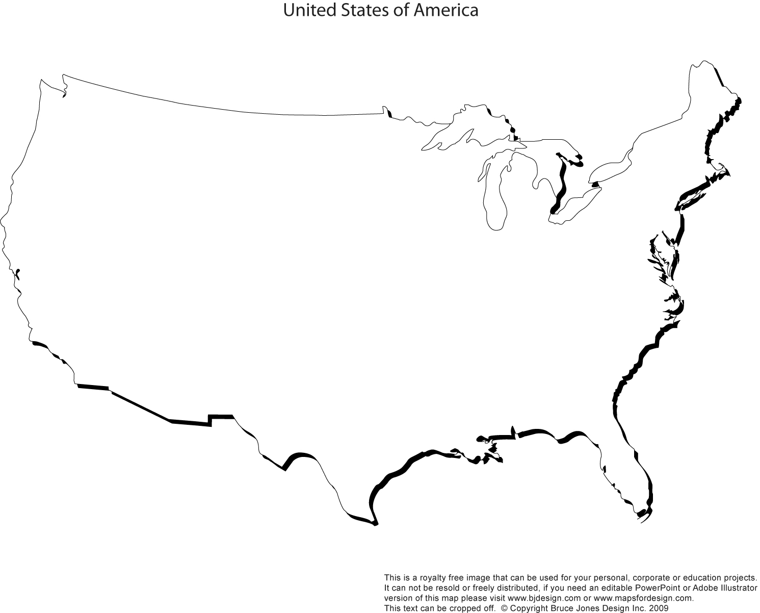 Printable Map Of The Us Printable Map Of The Us