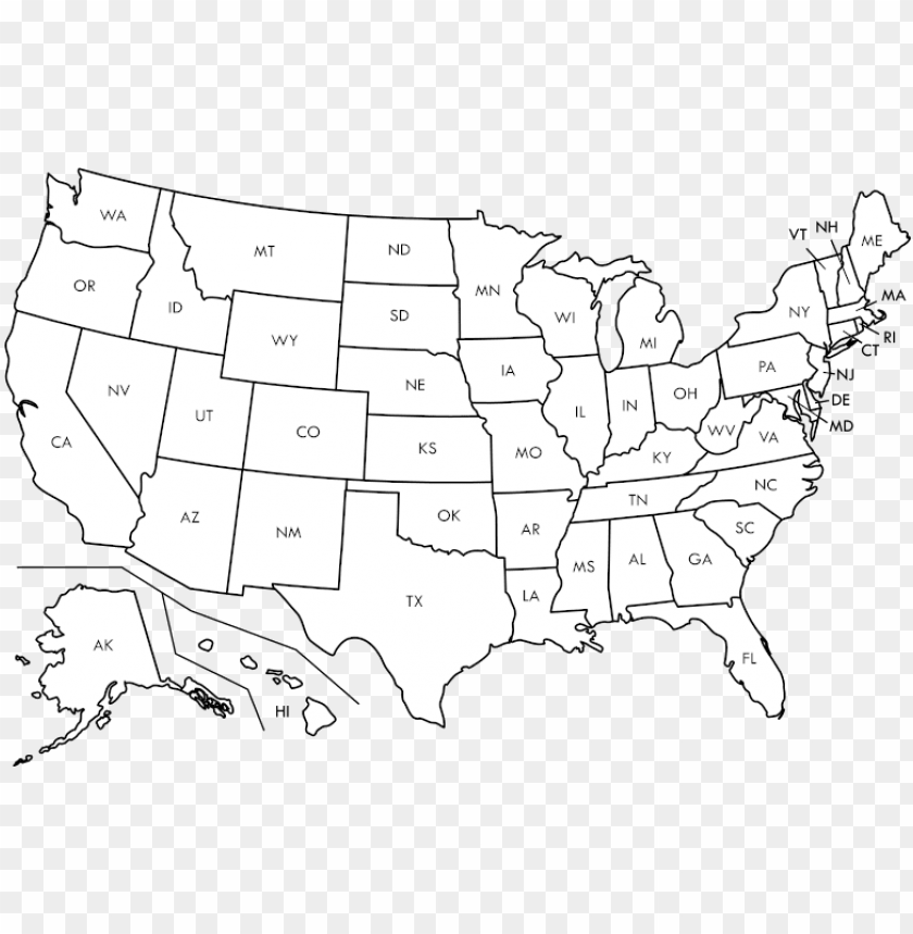 High Resolution Printable United States Map