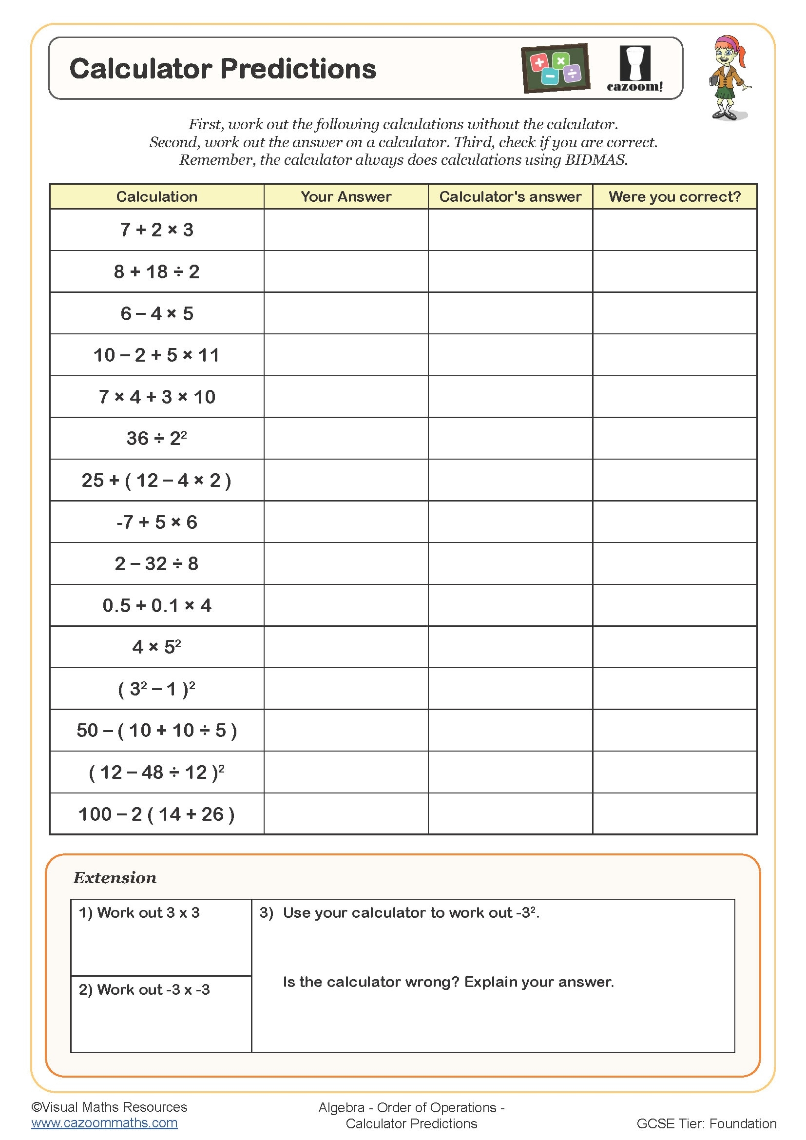Using A Calculator Worksheets Printable Calculator Skills Worksheets PDF And Free Samples Downloads Cazoom Maths
