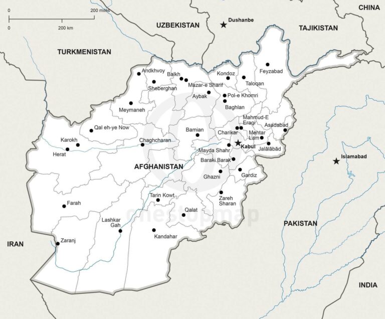 Vector Map Of Afghanistan Political One Stop Map