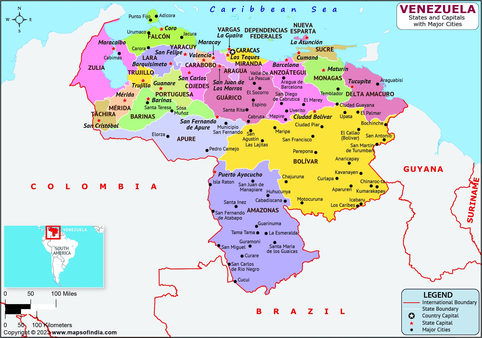 Venezuela Map Maps Of India