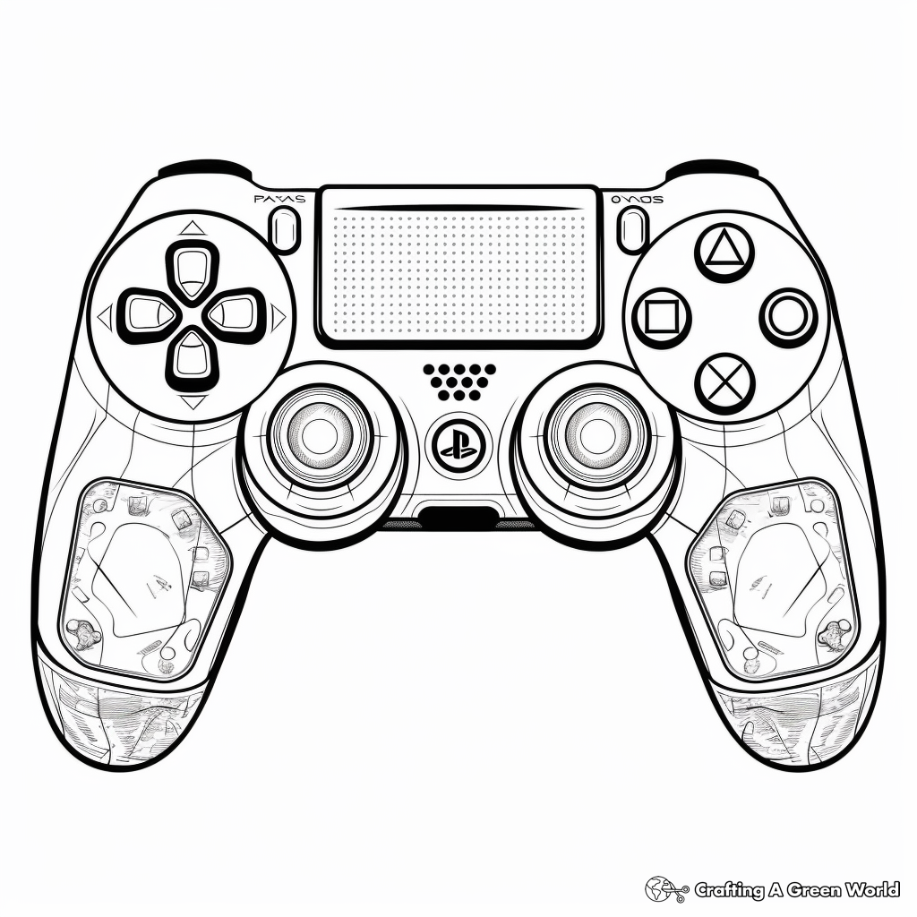 Video Game Controller Coloring Pages Free Printable 