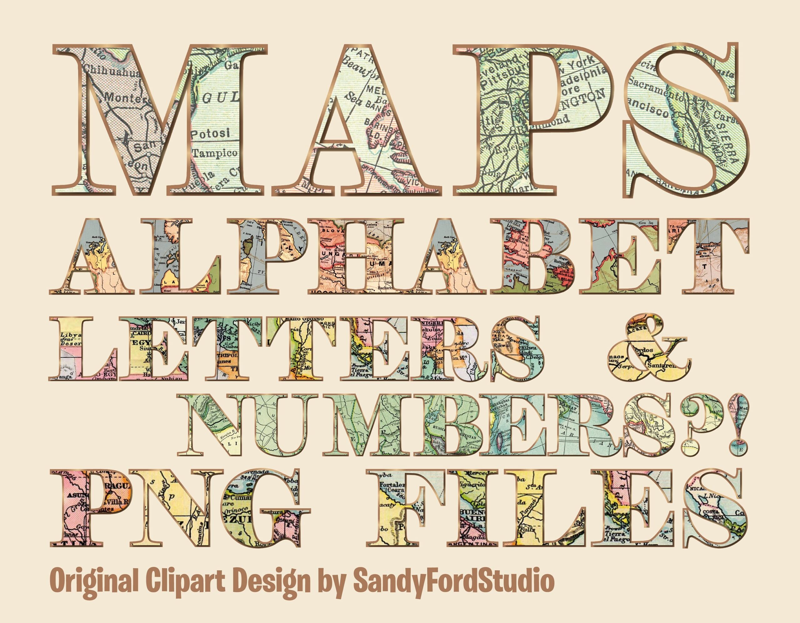 Vintage Map Alphabet PNG Font Nostalgic Letters Antique Cartography Design South U0026 North America Asia Europe Africa Instant Download Etsy Australia