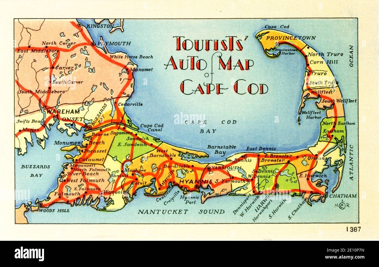 Vintage Map Of Cape Cod Hi res Stock Photography And Images Alamy