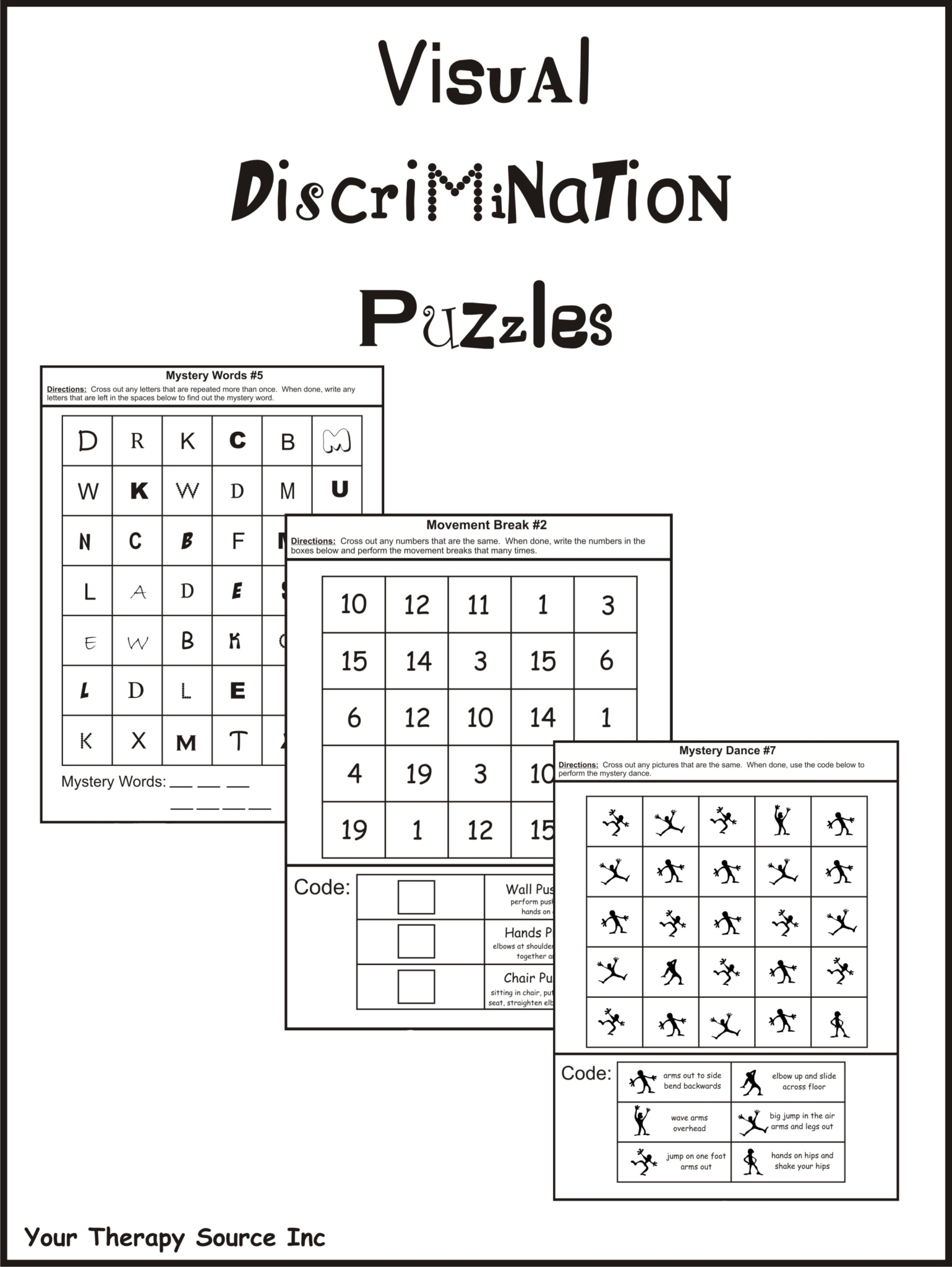 Visual Discrimination Worksheets FREE PDF Your Therapy Source