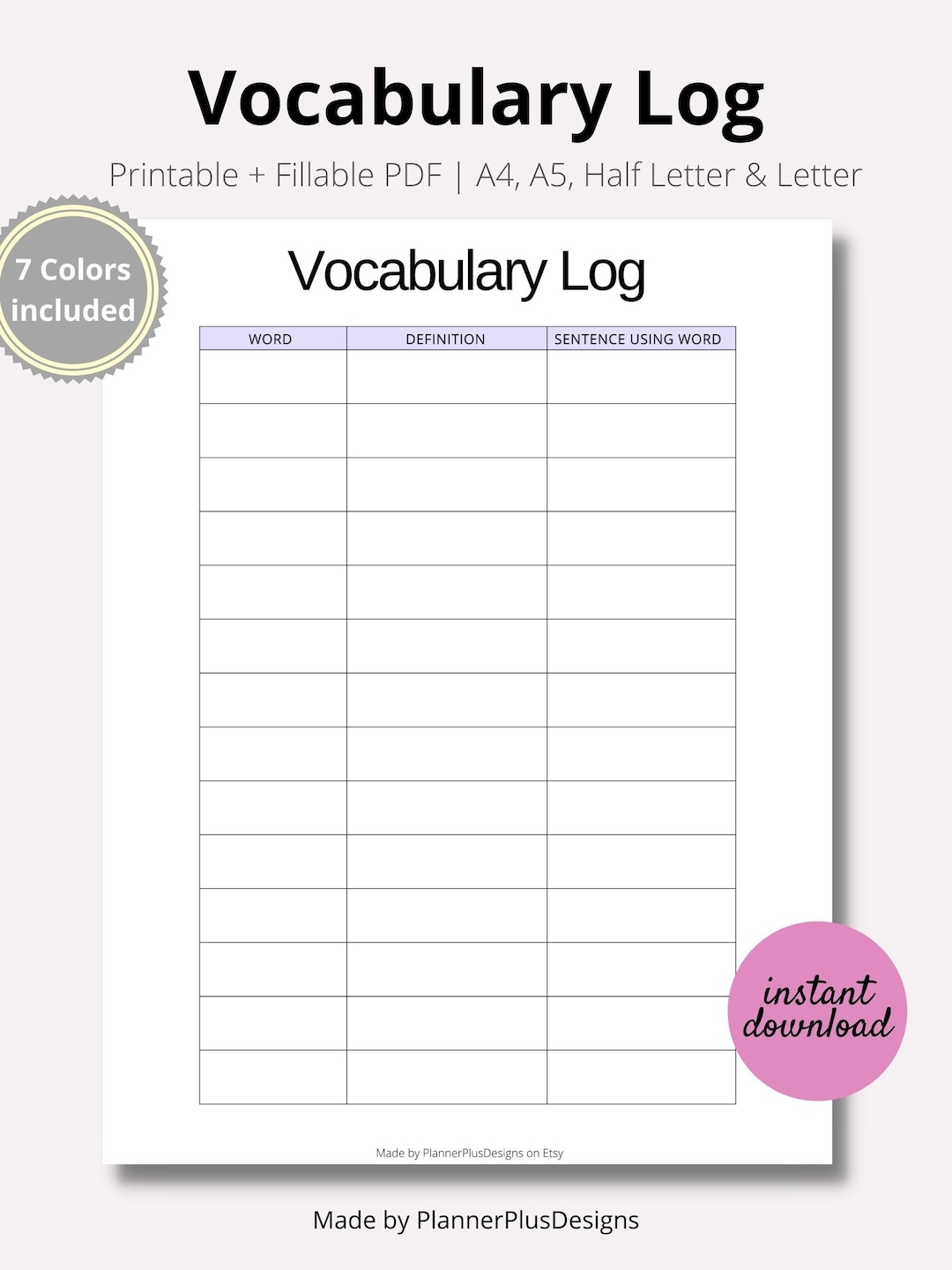 Vocabulary List Printable Planner Inserts Vocabulary List Word Book Language Study Vocabulary List Worksheet PDF A4 A5 Half LETTER Etsy Vocabulary List Printable Planner Inserts Vocabulary List Word Book Language Study Vocabulary List Worksheet PDF A4 A5 Half LETTER Etsy