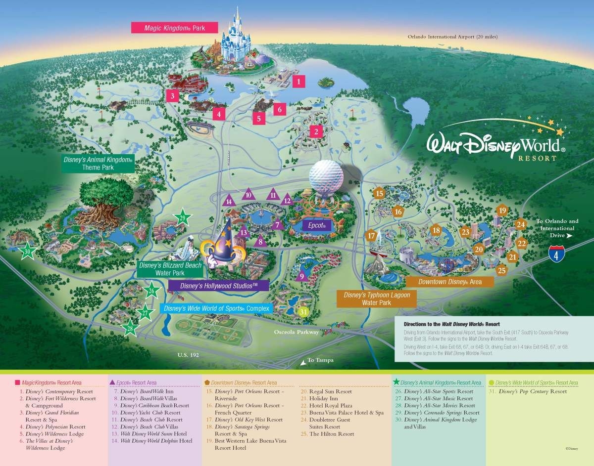 Disney World Map Printable