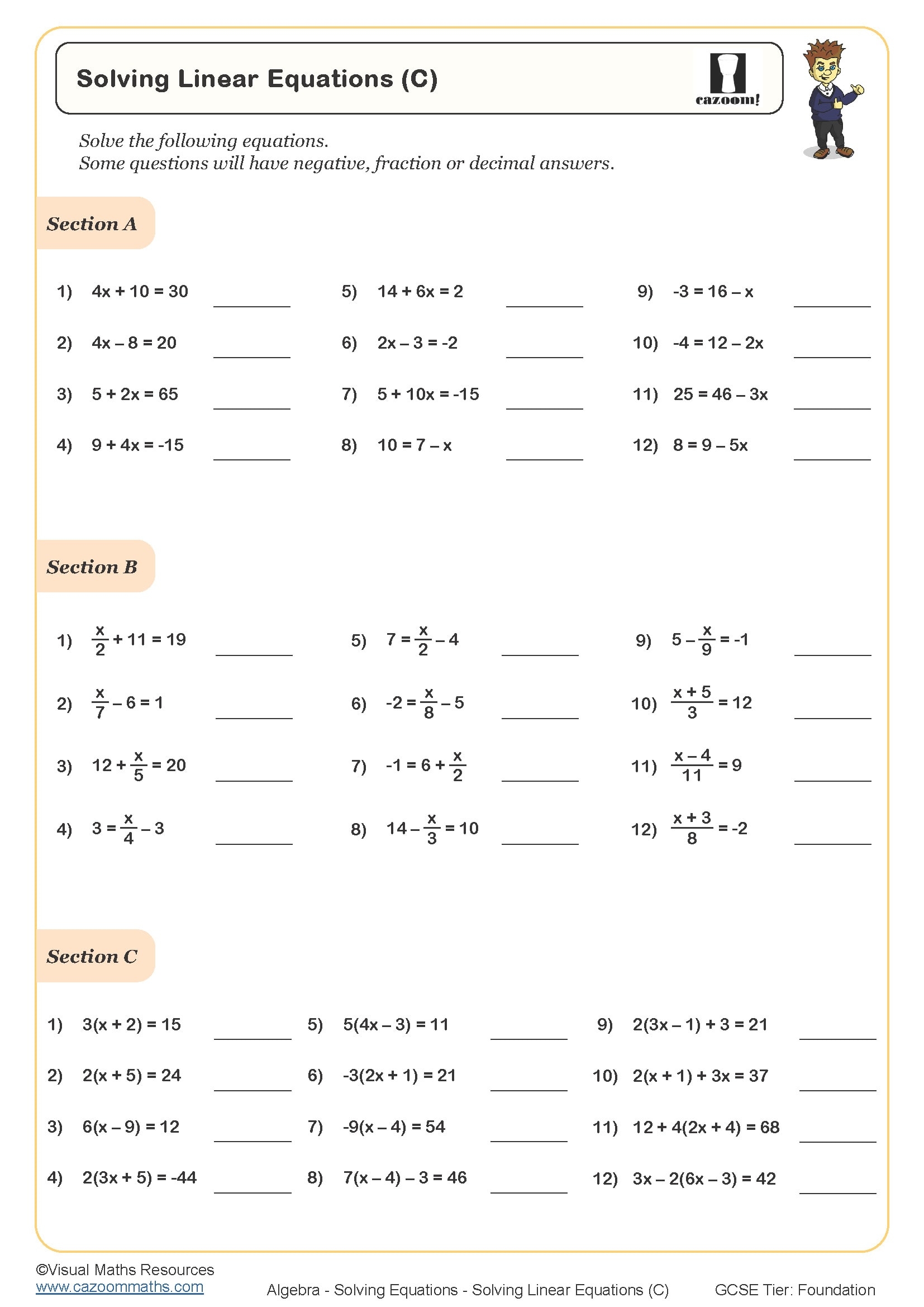 Free Printable Year 9 English Worksheets
