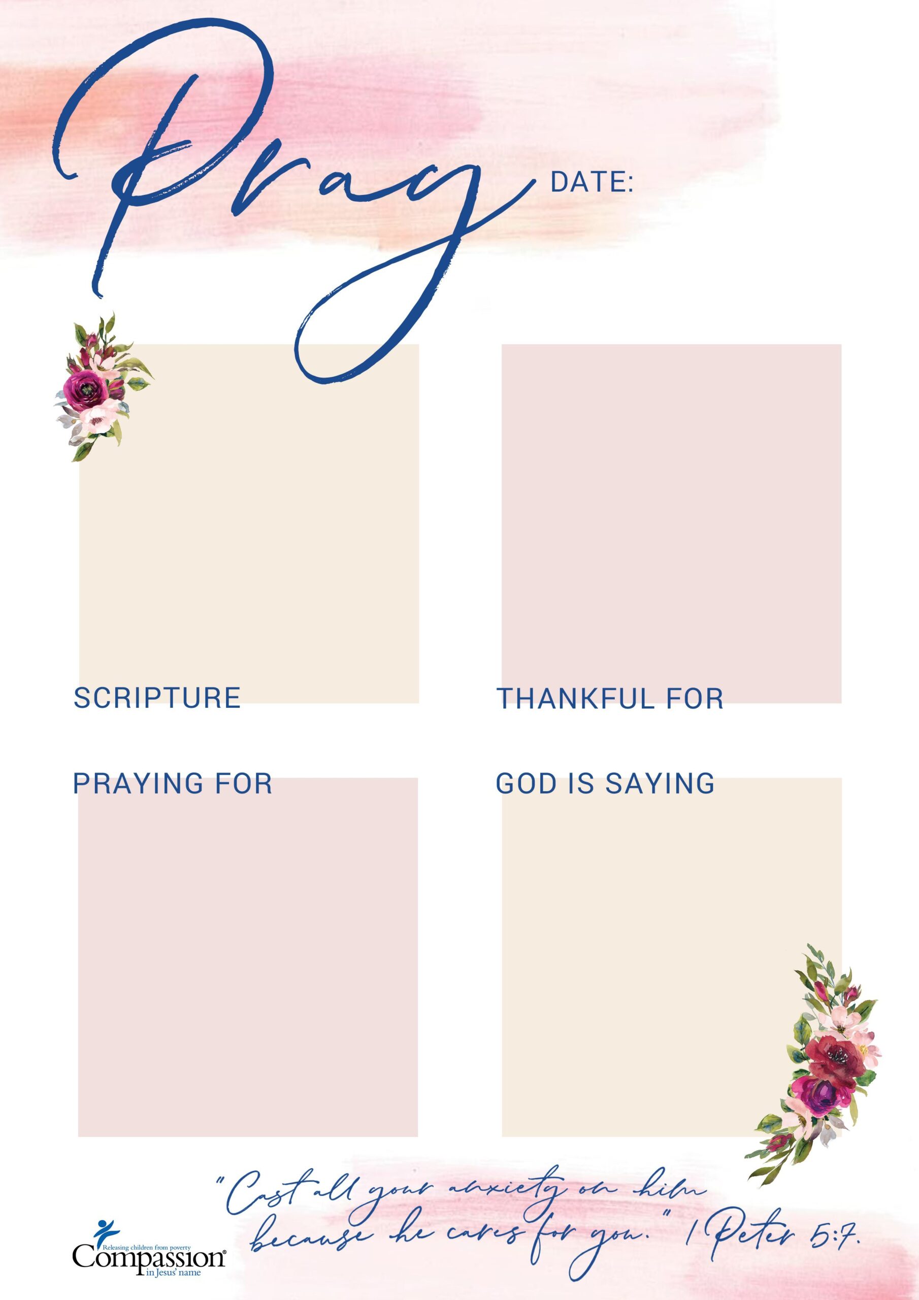 Your Free Prayer Journal Templates Compassion UK