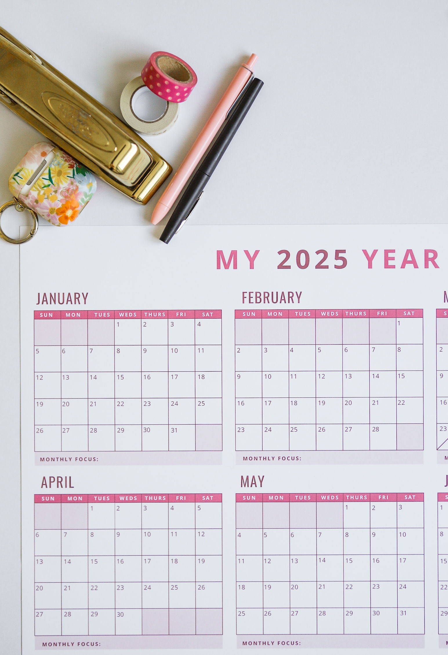 Your Printable Calendar My Fave Supplies Kat Schmoyer