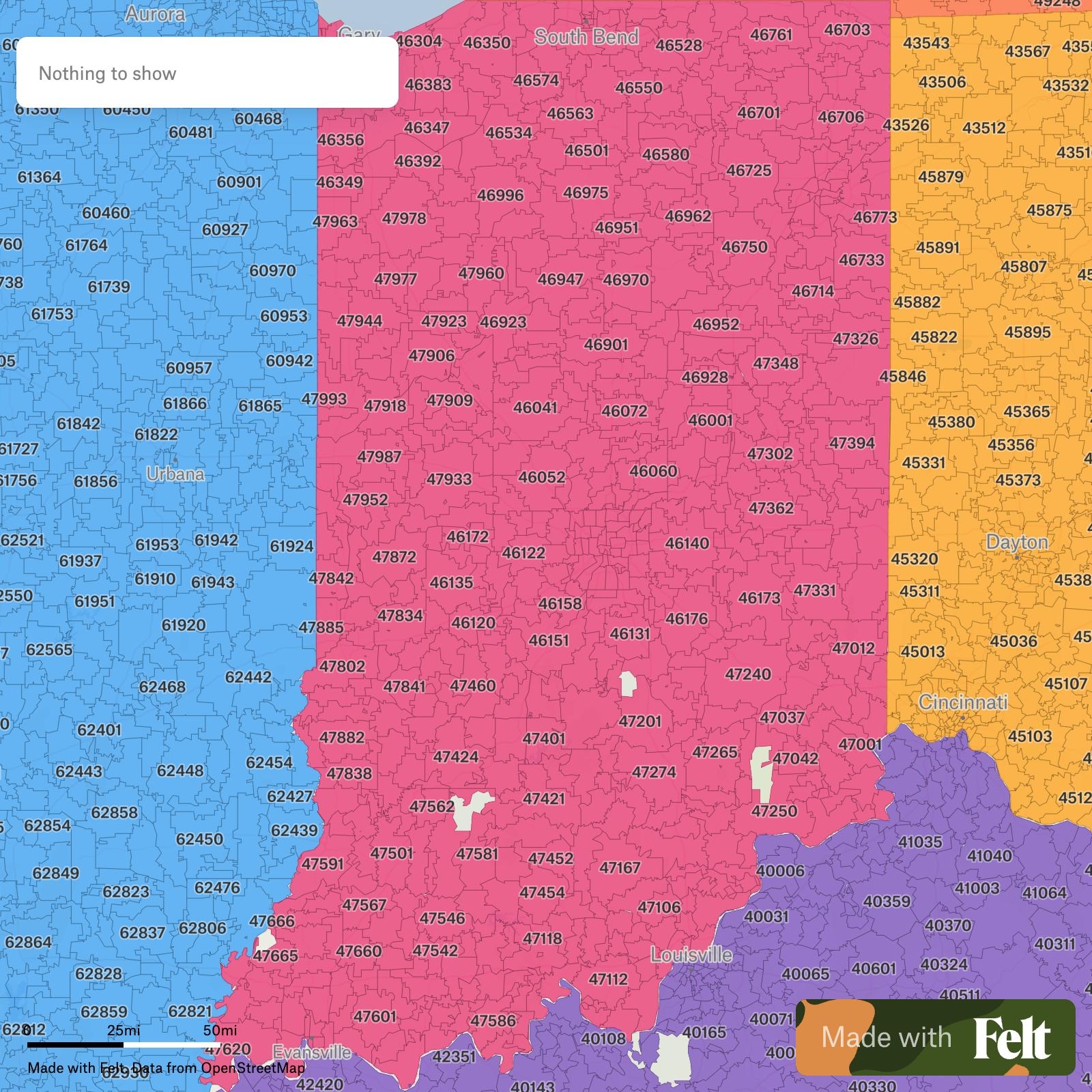ZIP Codes In Indiana