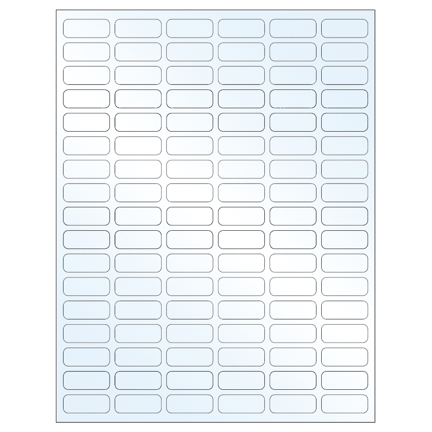 1 25 X 0 5 Crystal Clear Rectangular Sheet Labels Style 829 Smith Corona