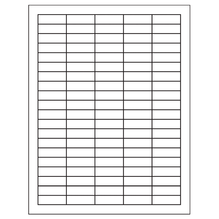 1 5 X 0 5 Clear Matte Rectangular Sheet Labels Style 883 Smith Corona
