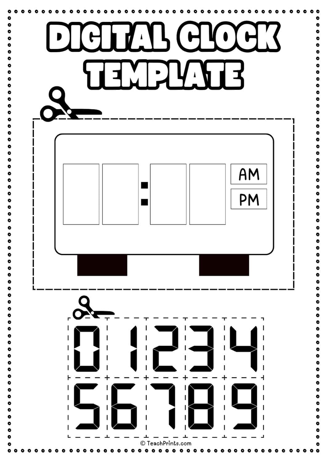 Free Printable Paper Clock Template