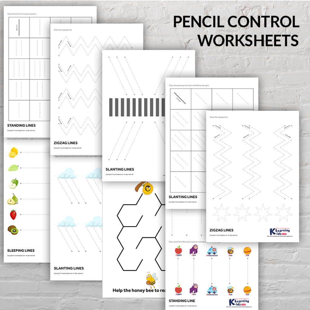 10 Pencil Control Worksheets Free Printables KLearningKids