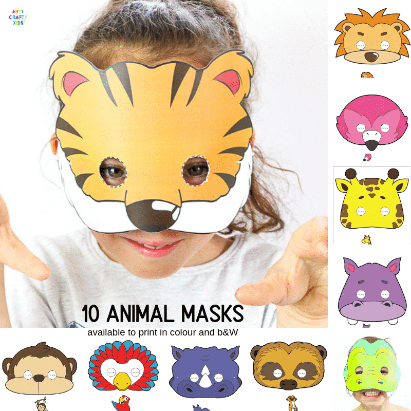 10 Printable Safari Animal Masks For Kids Arty Crafty Kids 10 Printable Safari Animal Masks For Kids Arty Crafty Kids