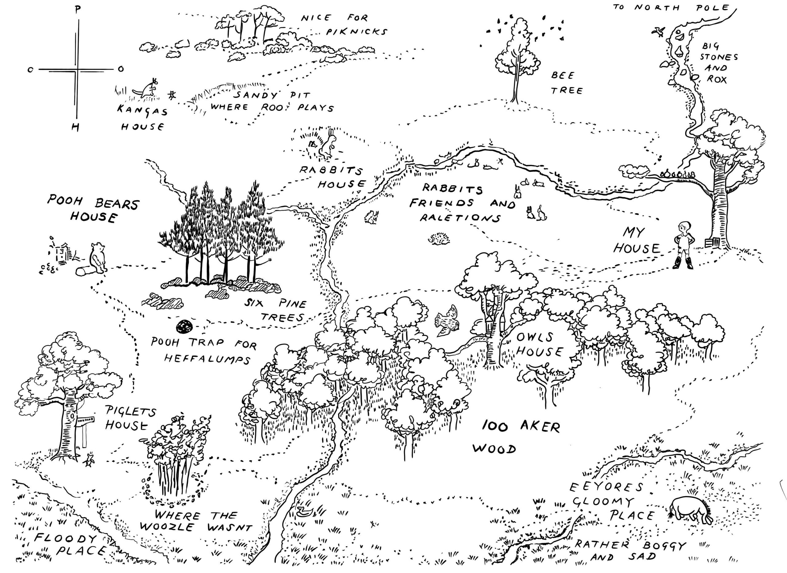 100 Acre Wood Map SVG Etsy 100 Acre Wood Map SVG Etsy