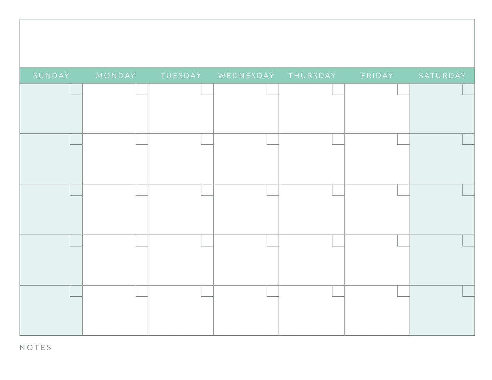 11x17 Calendar Template