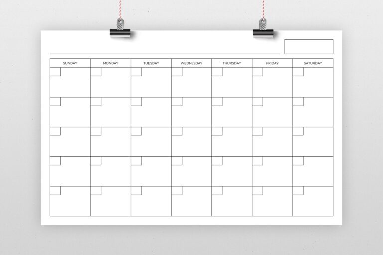 11x17 Inch Blank Calendar 11 X 17 Printable Calendar Calendar Template Reusable Calendar Perpetual Calendar Calendar PDF Etsy