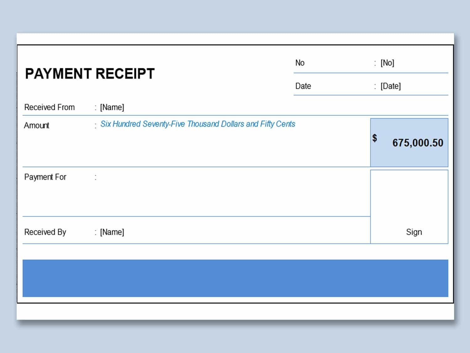 Free Printable Receipt Forms Templates