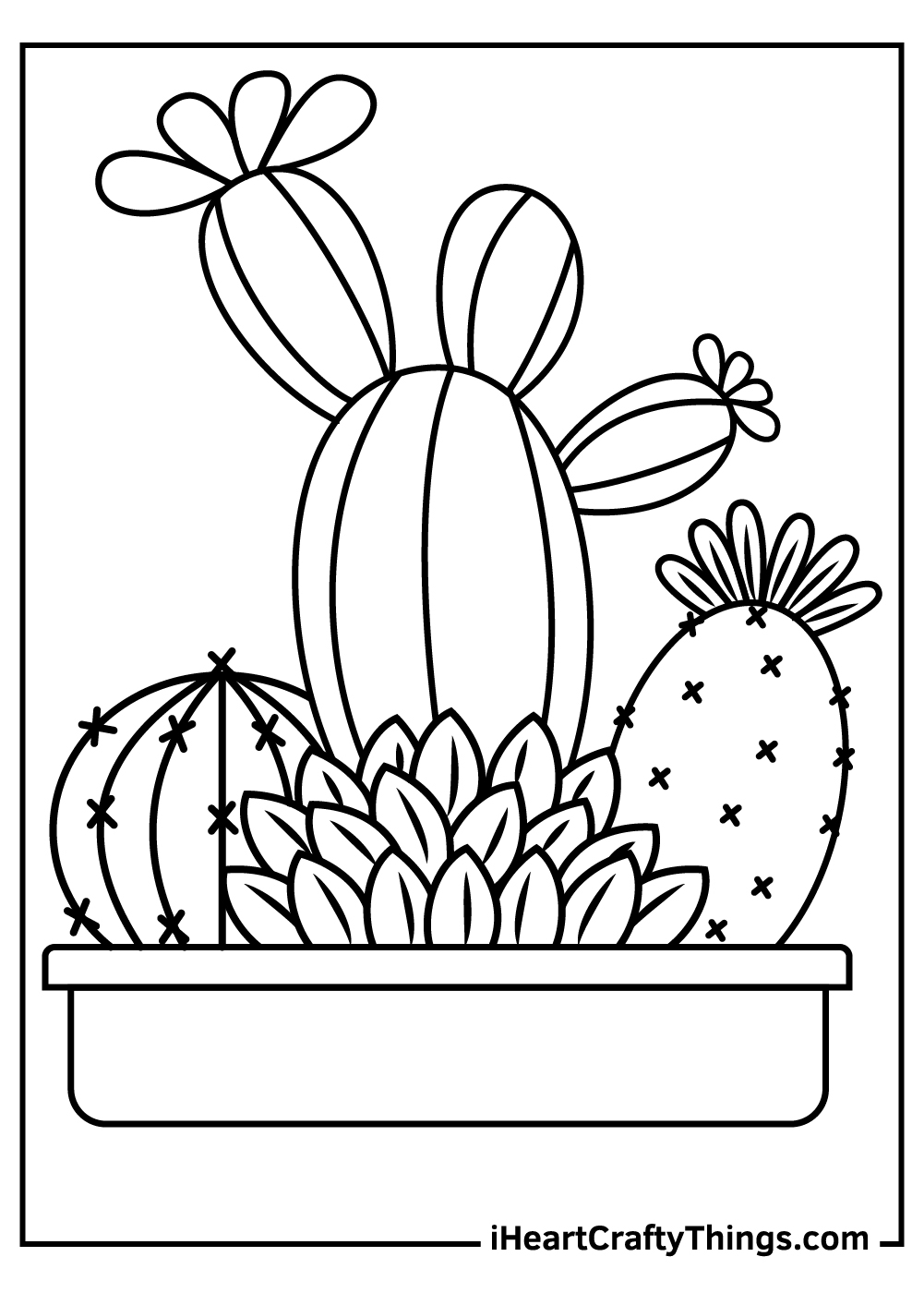 15 Cactus Coloring Pages Printable Cute PDFs For Free 