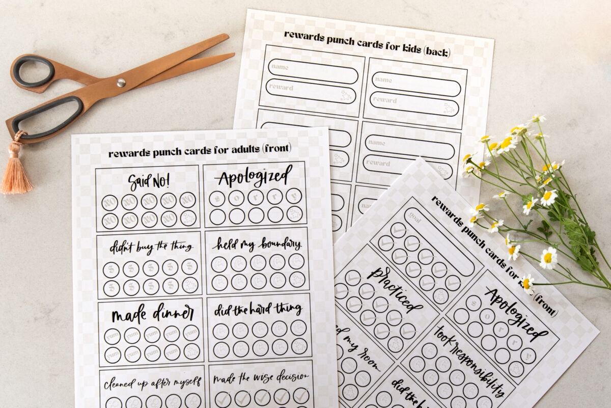 16 Free Printable Punch Cards For Adults Kids Hand Lettered Printables