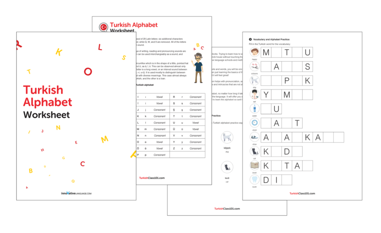 16 Turkish Worksheets For Beginners PDF Printables