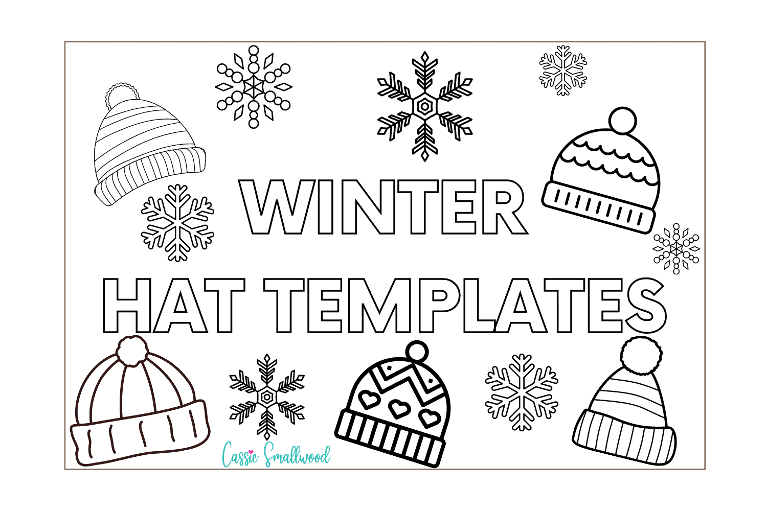 17 Cute Winter Hat Templates And Coloring Pages Cassie Smallwood