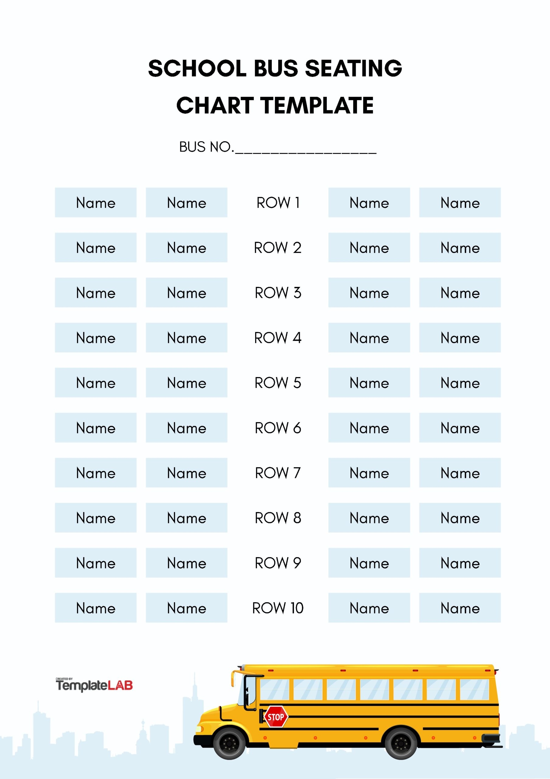 Free Printable Bus Seating Chart