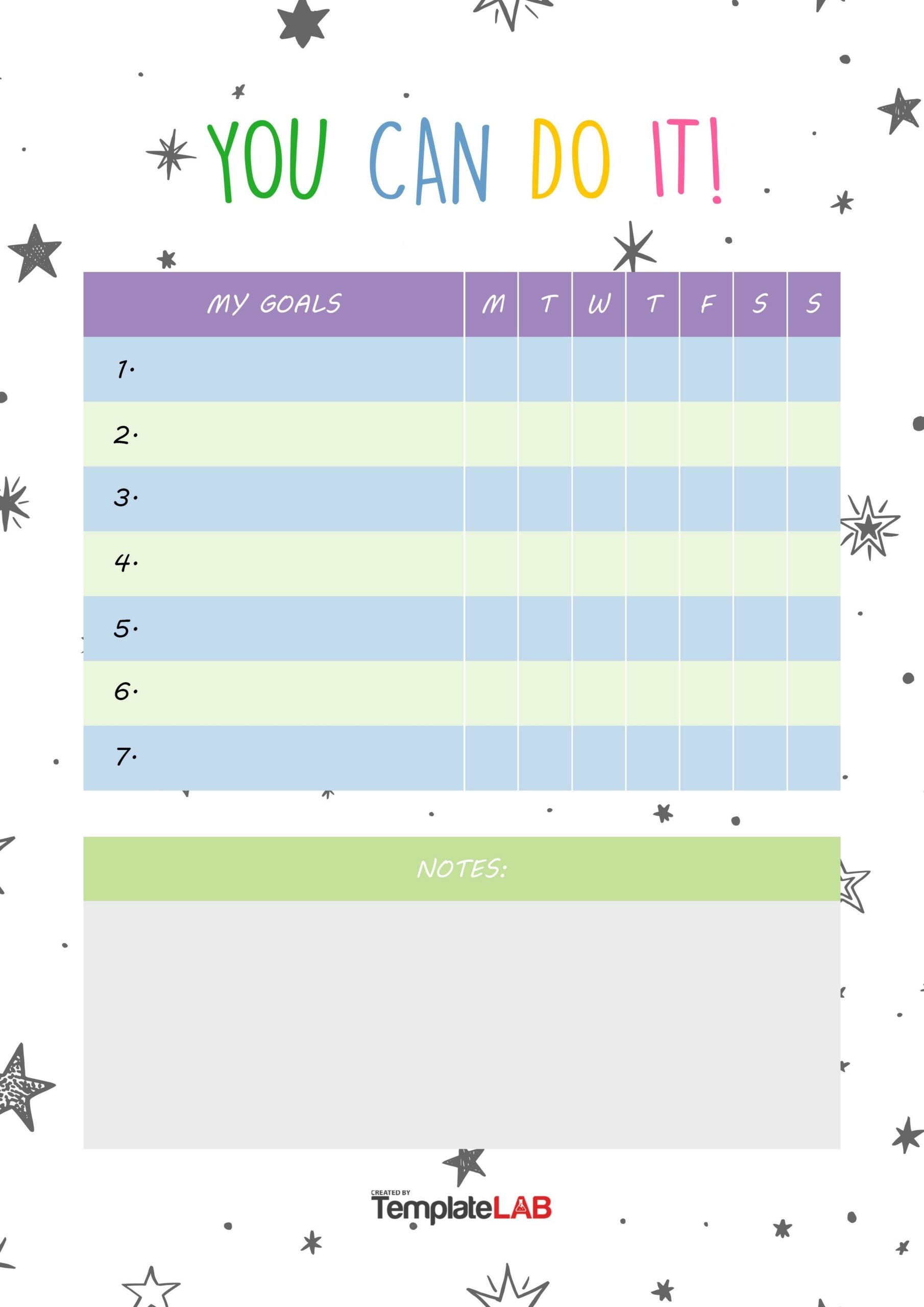 Free Printable Goal Charts