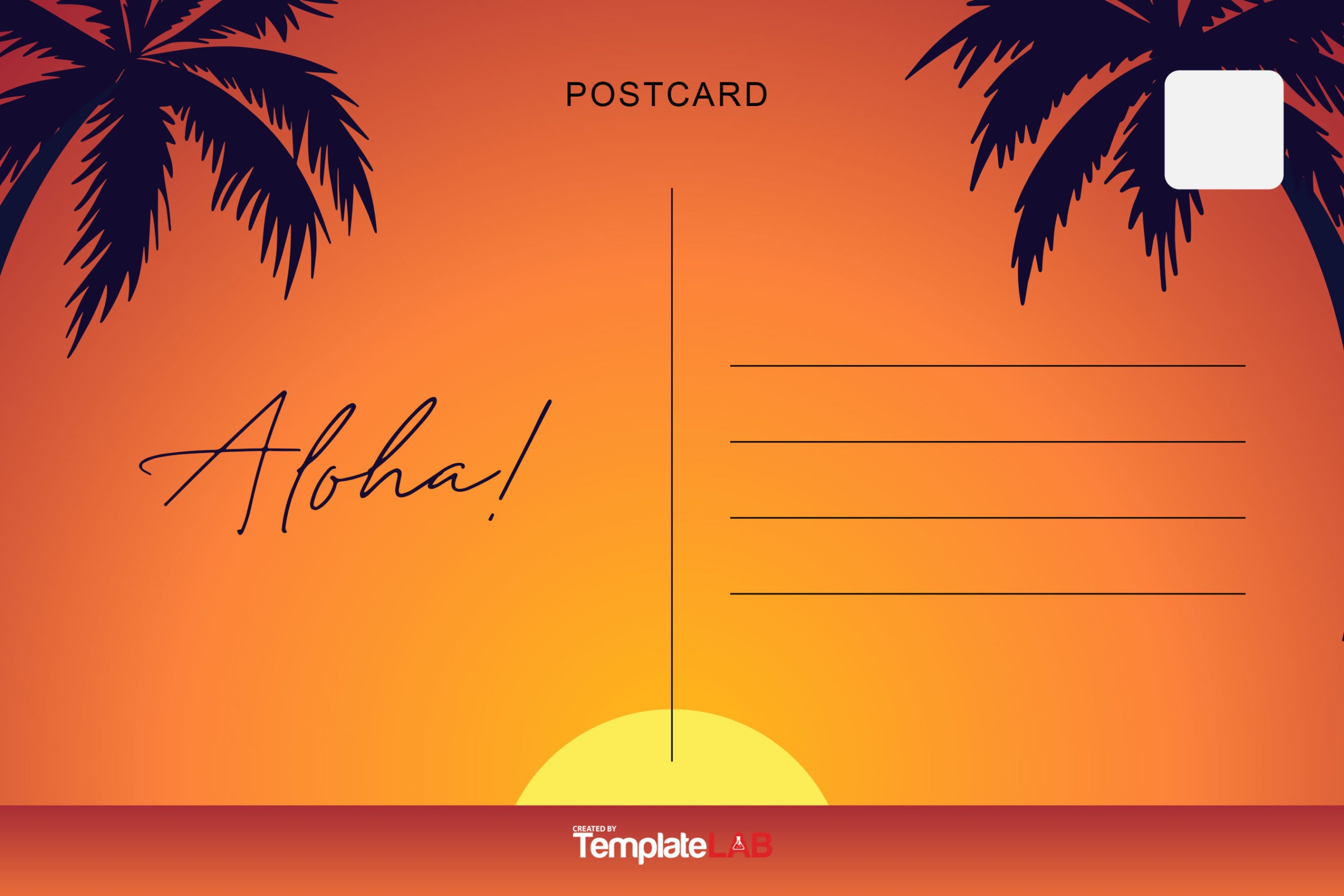 Free Printable Postcard Template Microsoft Word