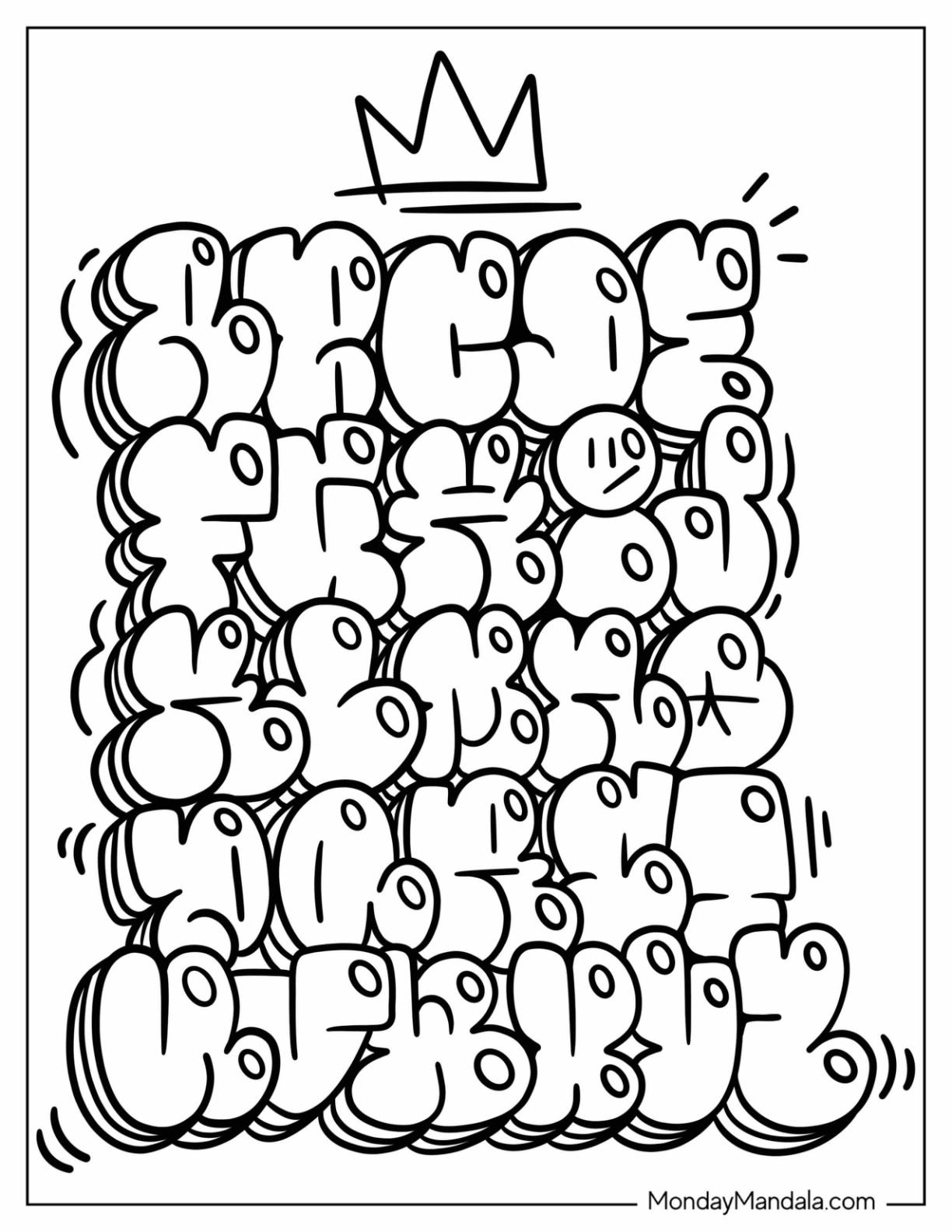 20 Graffiti Coloring Pages Free PDF Printables Worksheets Library