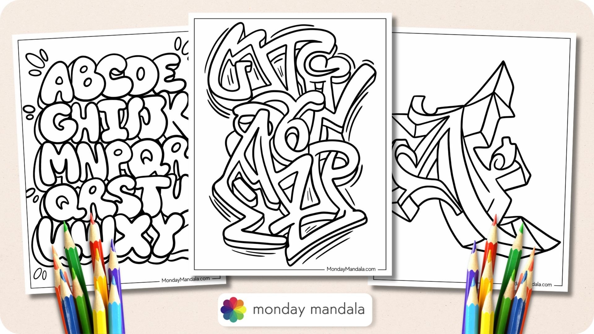 20 Graffiti Coloring Pages Free PDF Printables 