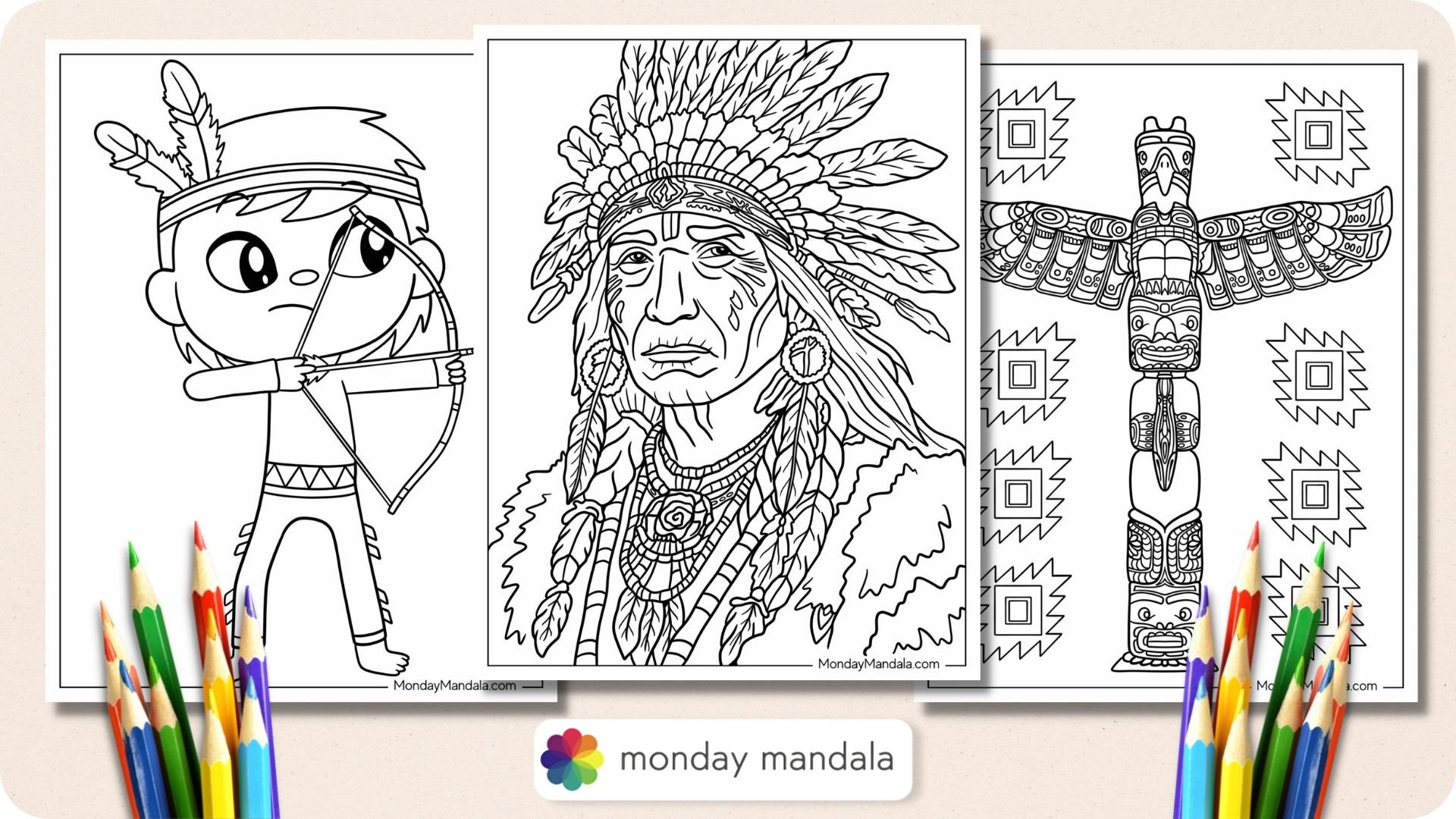 20 Native American Coloring Pages Free PDF Printables 