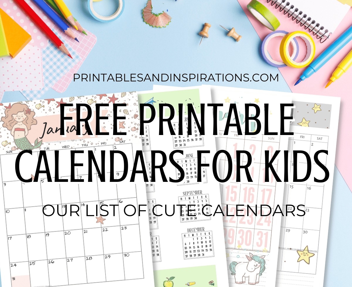 Cute Printable Calendar Pages Cute Printable Calendar Pages