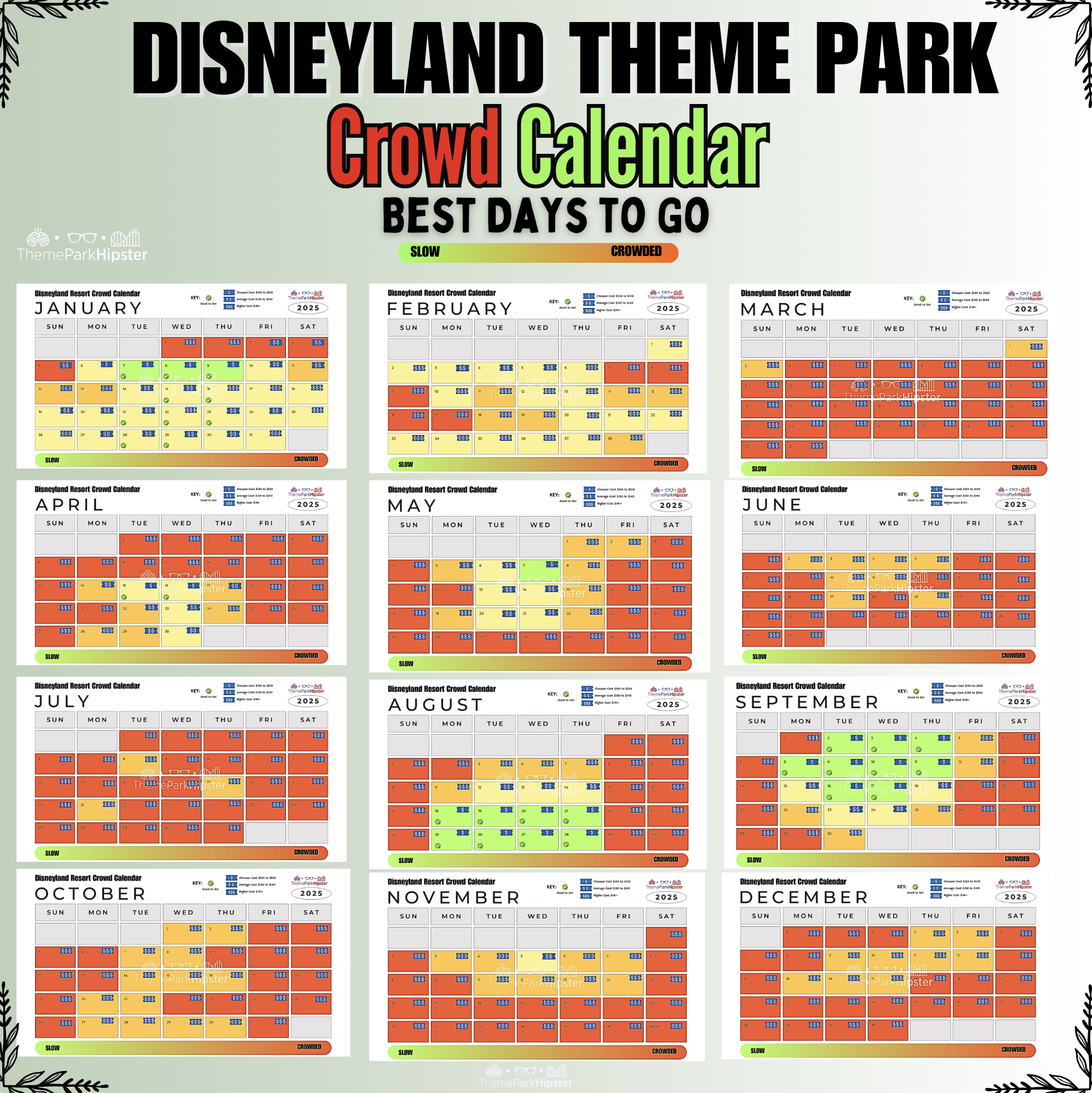 Disneyland Crowd Calendar November 2025