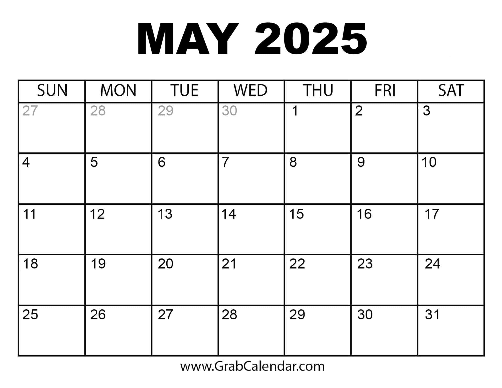 2025 Calendar Grab Calendar 2025 Calendar Grab Calendar
