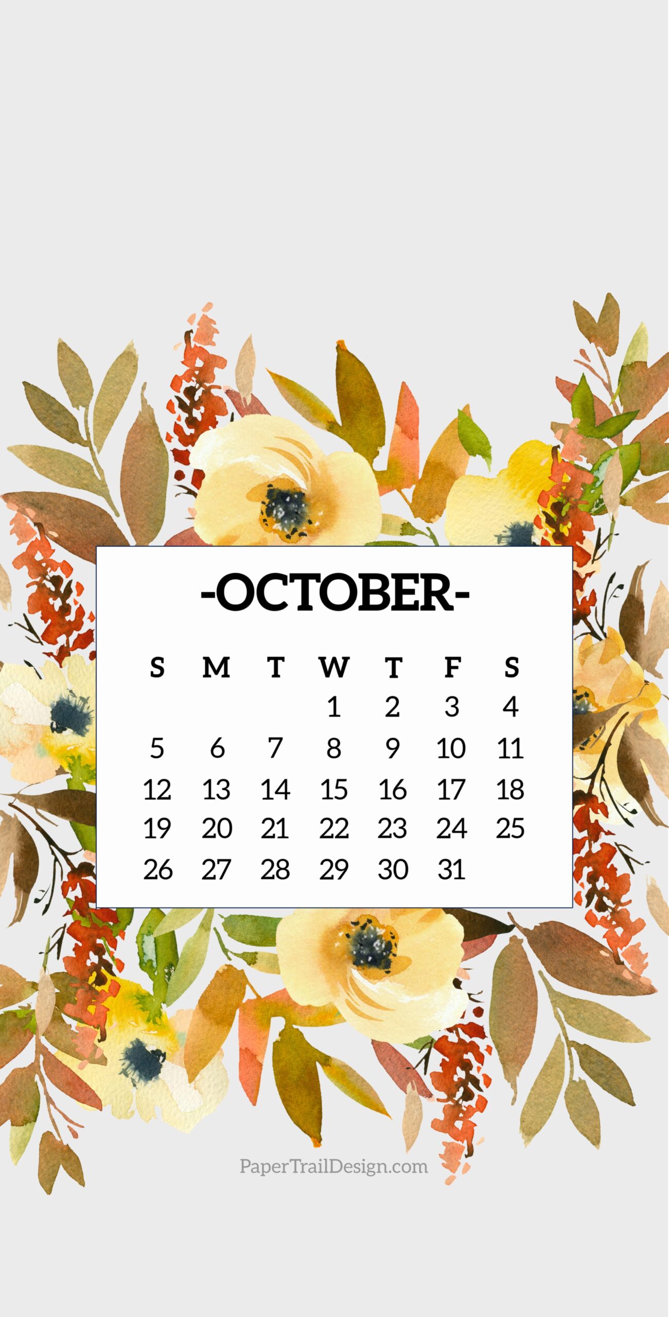 2025 Calendar Phone Wallpapers Paper Trail Design