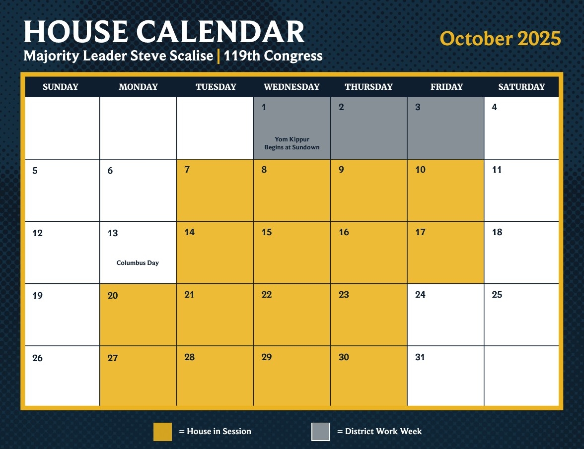 2025 House Calendar House Press Gallery