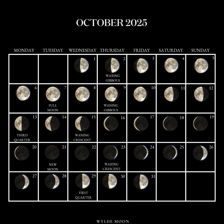 2025 Moon Calendar Every Phase And Stage Of The Moon