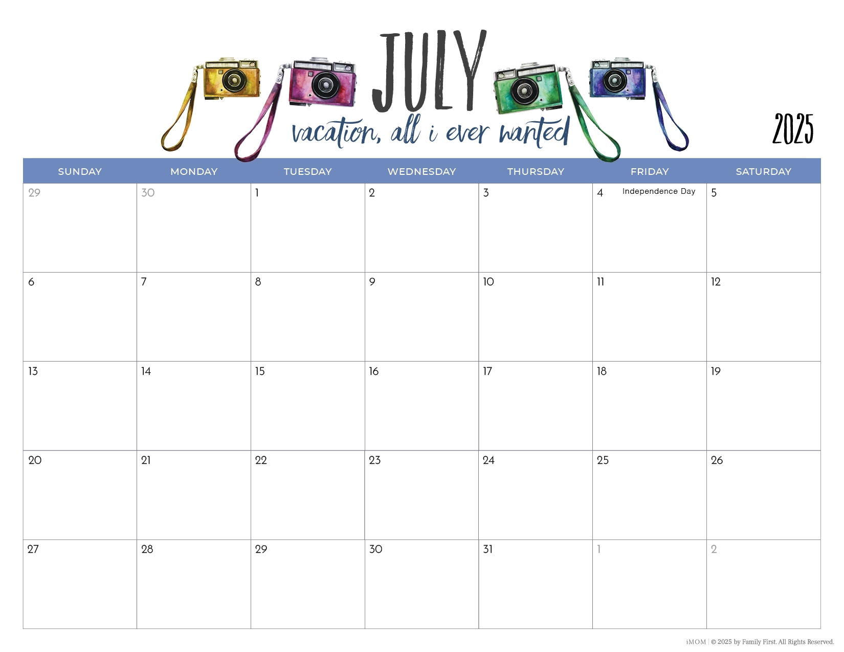 2025 Printable Calendars2025 Printable Calendars For Moms IMOM