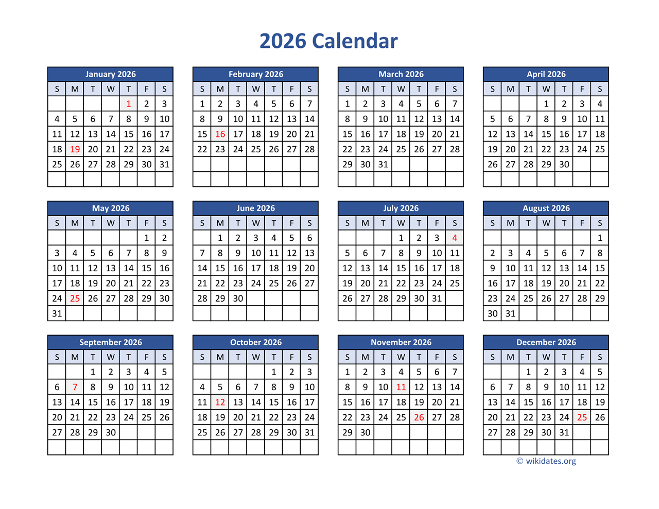 2026 Calendar In PDF WikiDates 2026 Calendar In PDF WikiDates
