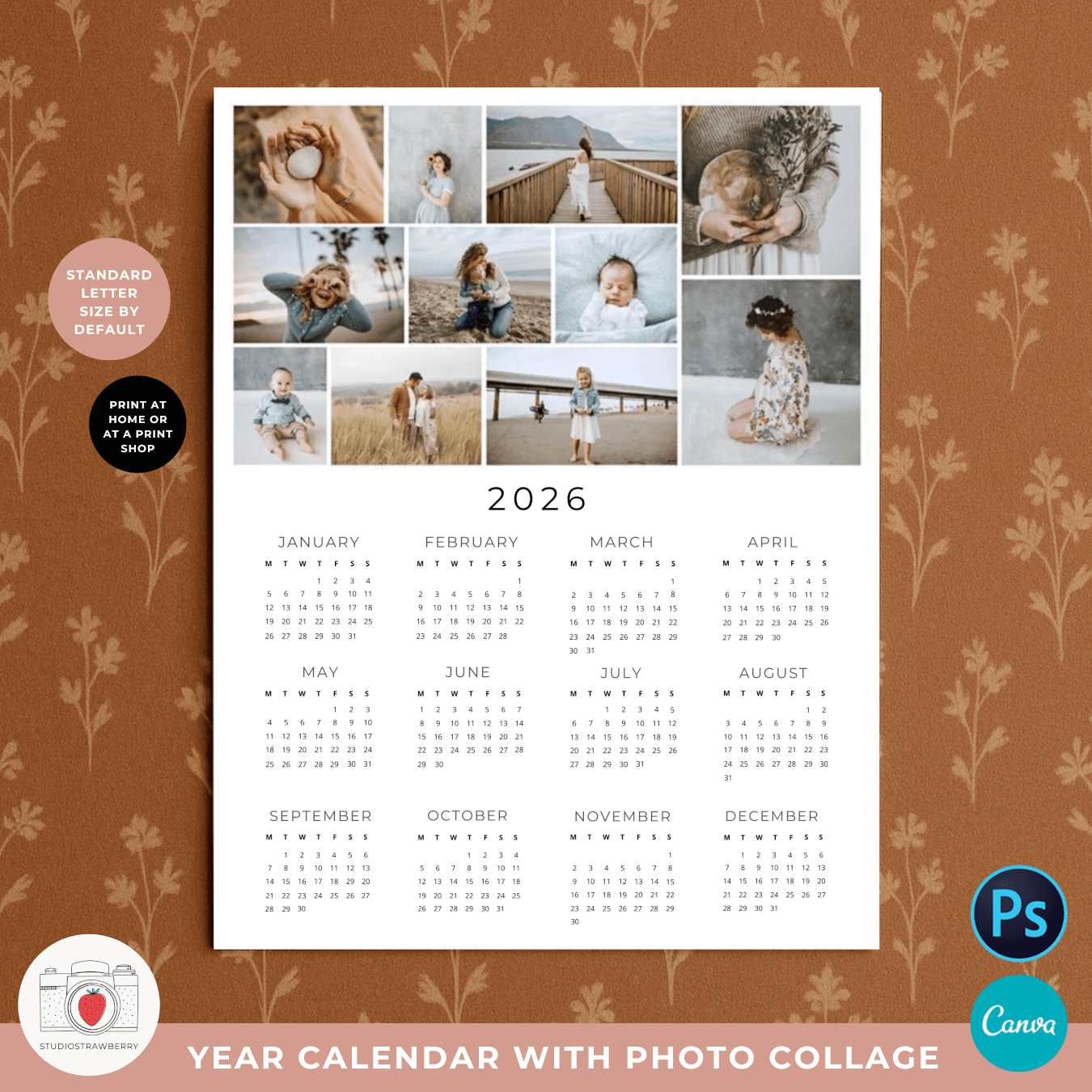 Printable Calendar 2026 Customizable