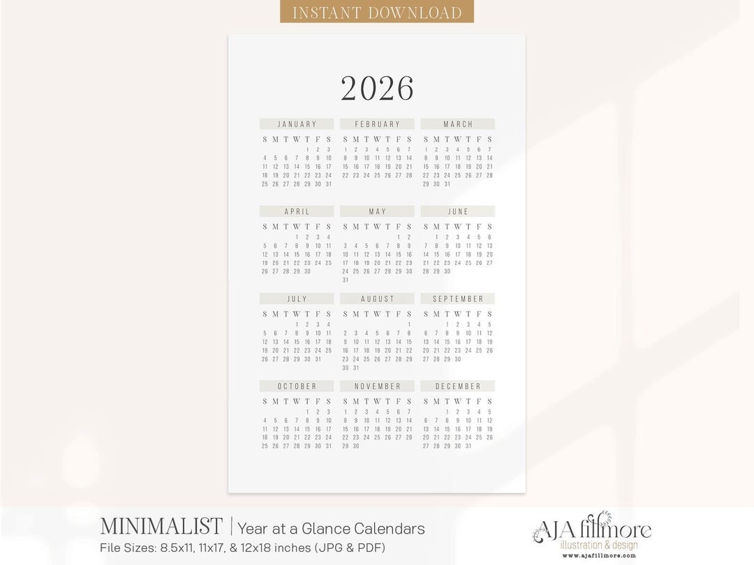 2026 Year At A Glance Calendar 2026 Wall Calendar 2025 Digital Wall Calendar Printable Calendar 2026 Year At A Glance Printable Calendar Etsy 2026 Year At A Glance Calendar 2026 Wall Calendar 2025 Digital Wall Calendar Printable Calendar 2026 Year At A Glance Printable Calendar Etsy