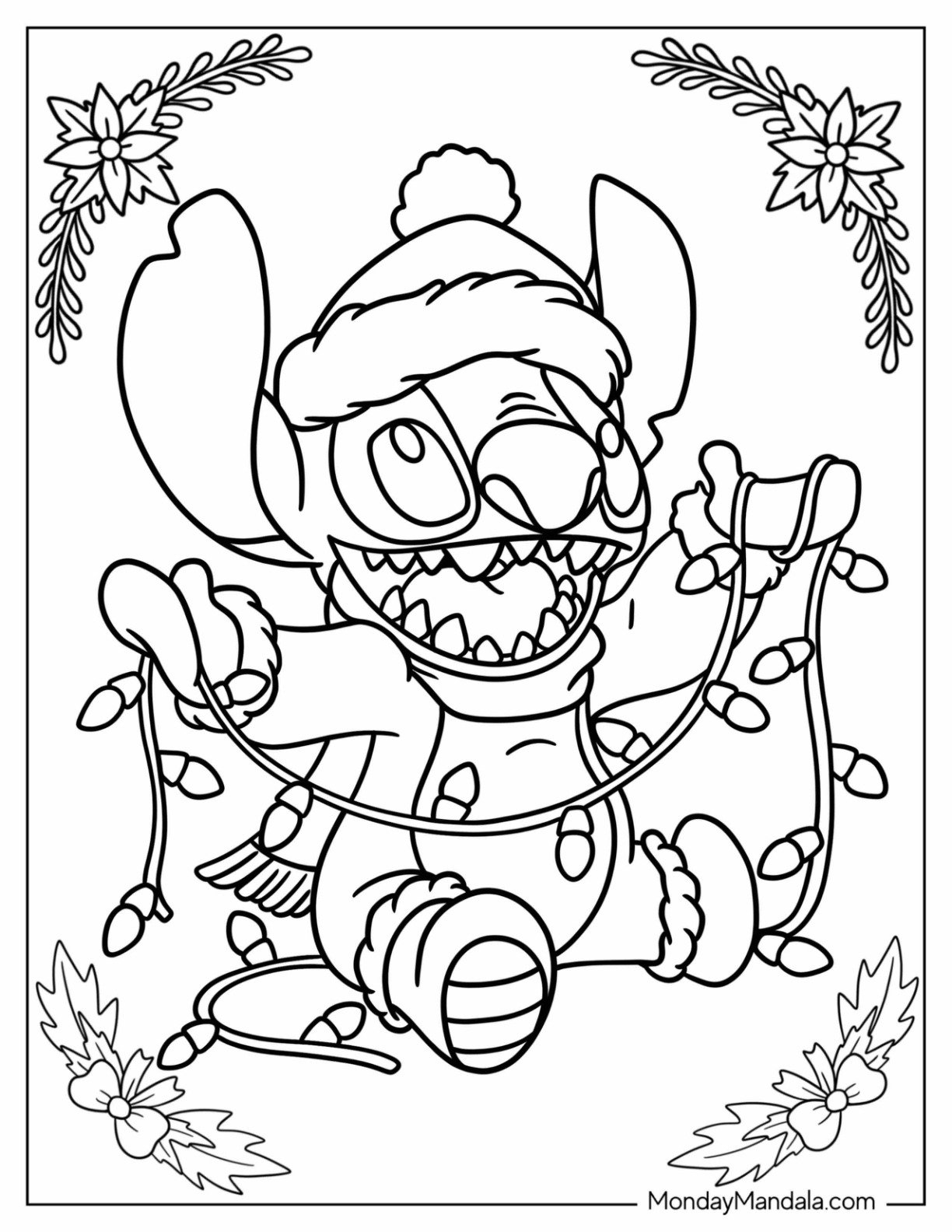 24 Disney Christmas Coloring Pages Free PDF Printables 