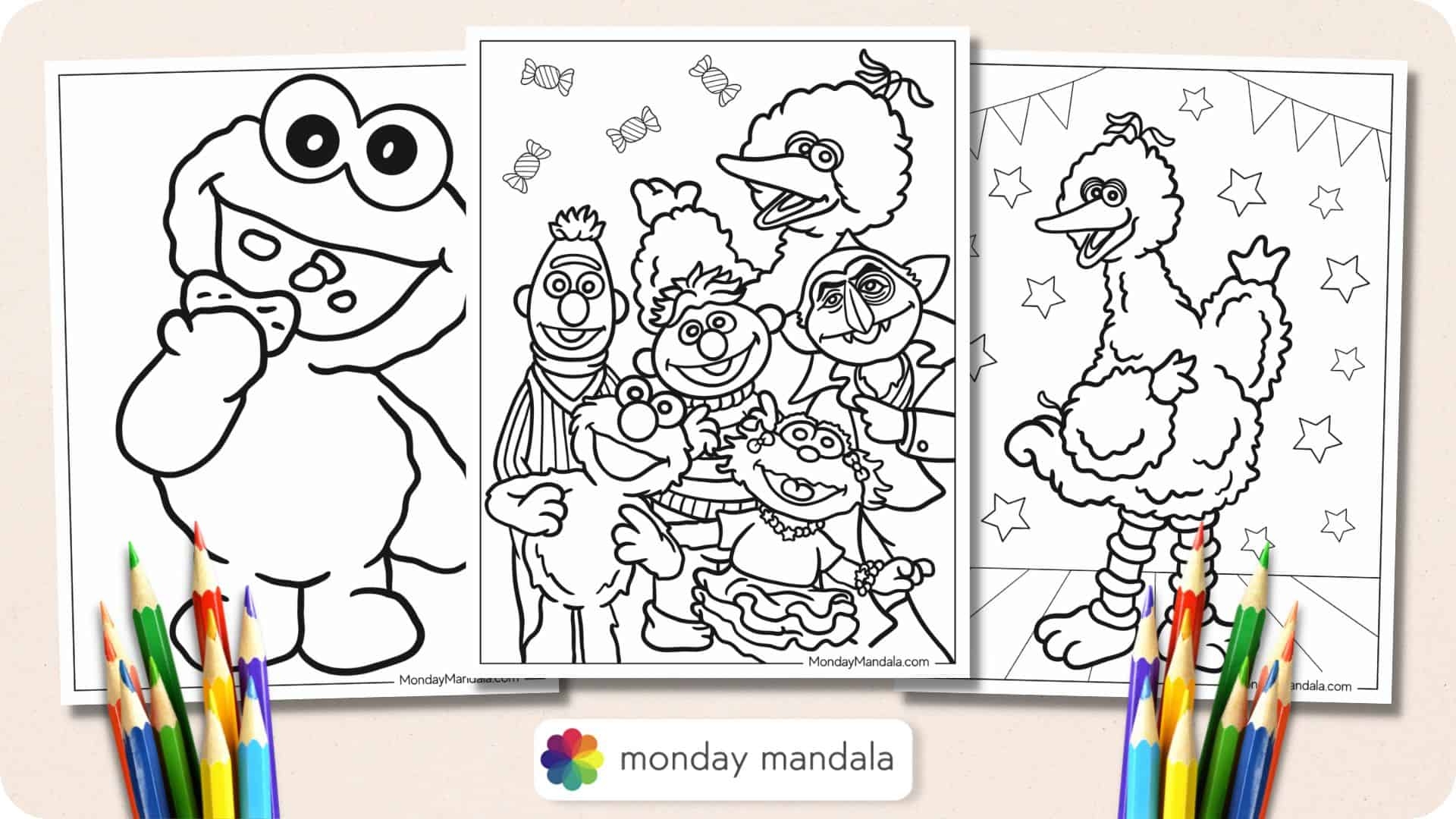 26 Sesame Street Coloring Pages Free PDF Printables 
