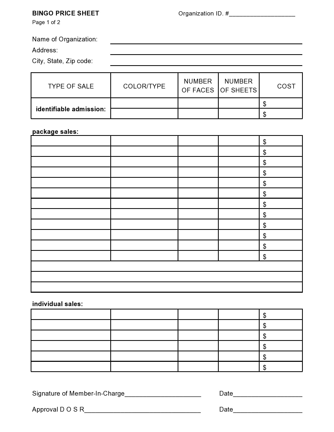 27 Free Price Sheet Templates Excel Word TemplateArchive