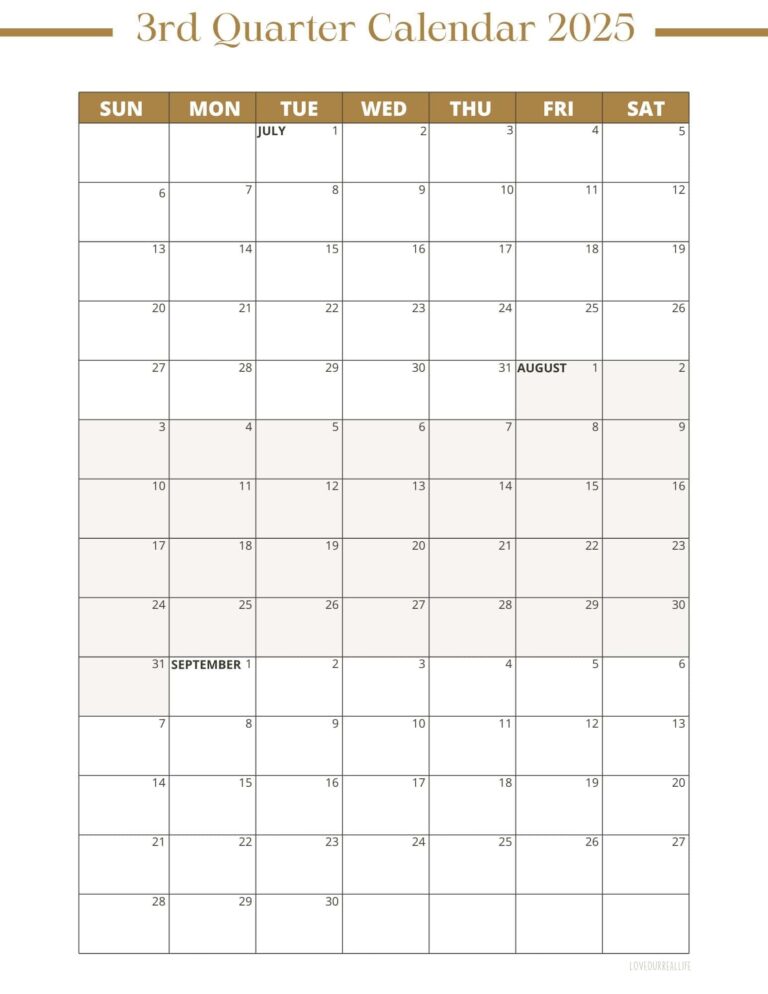 3 Month Calendar Printables 2025 And 2026 Love Our Real Life