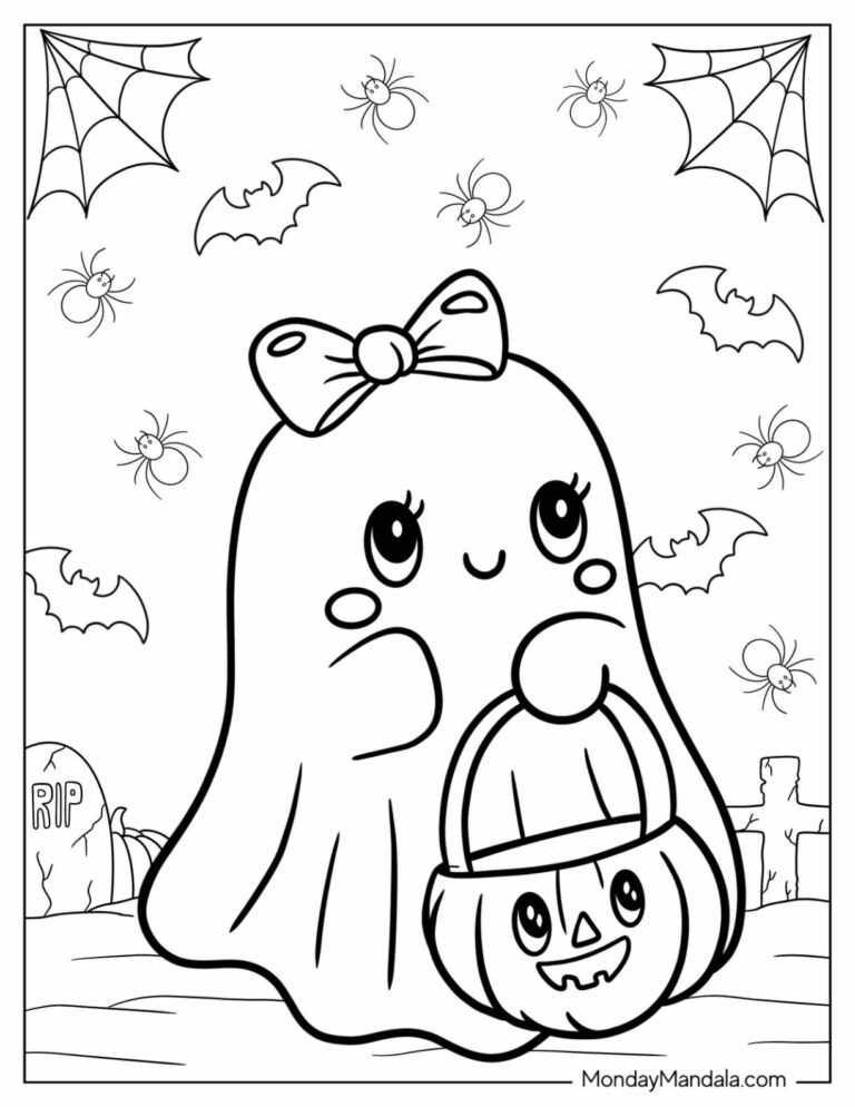 30 Ghost Coloring Pages Free PDF Printables 