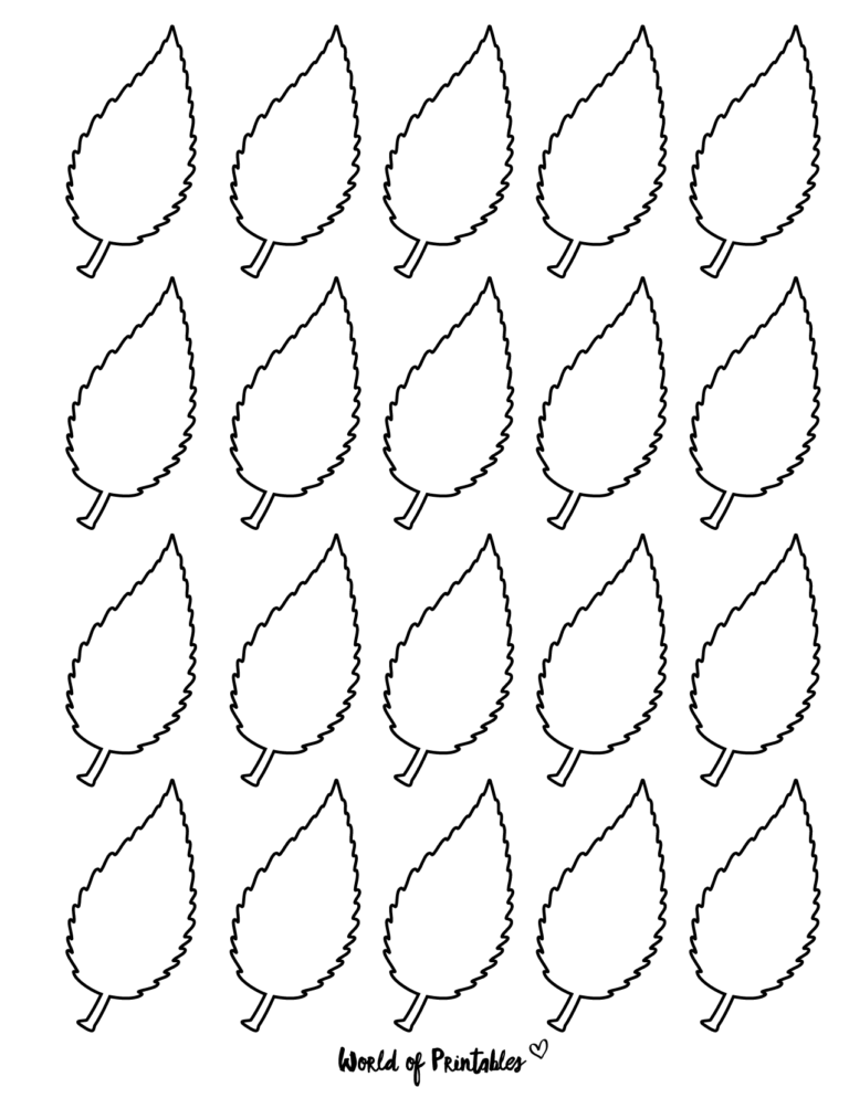 37 Printable Leaf Templates Outlines U0026 Shapes Free World Of 